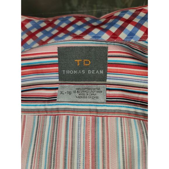 Thomas Dean striped long sleeve button down shirt - xl - Picture 6 of 6